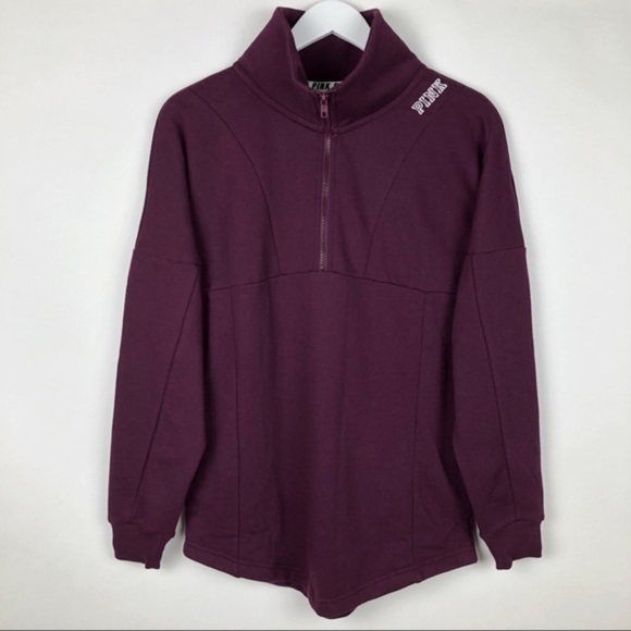 PINK Victoria's Secret Sweaters - PINK Victoria’s Secret Mock Neck Half Zip Sweater XS